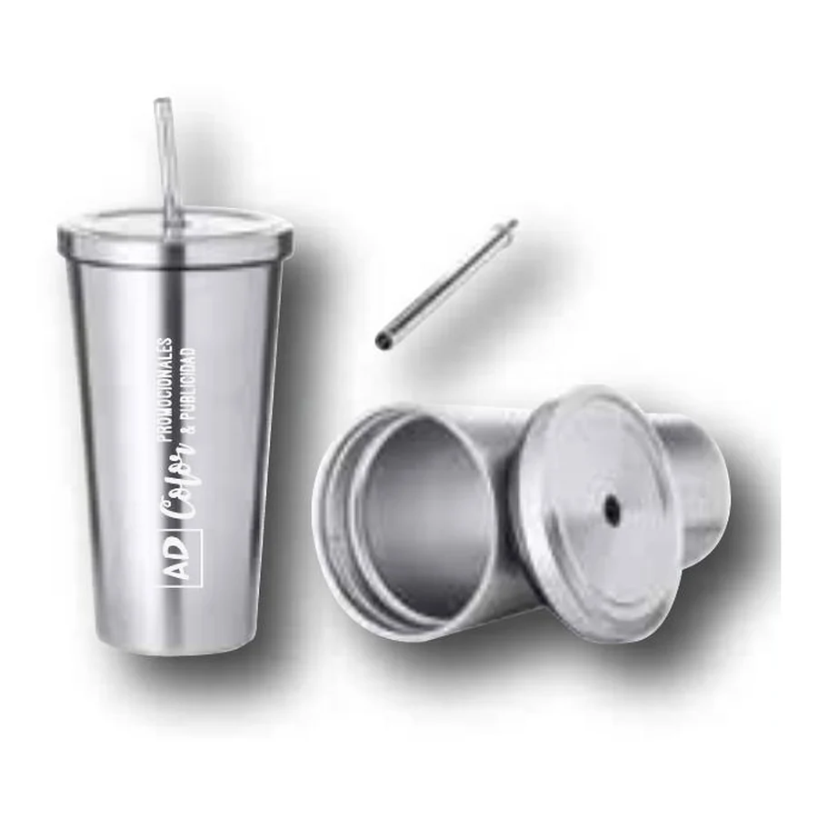 Vaso Térmico con Pajilla